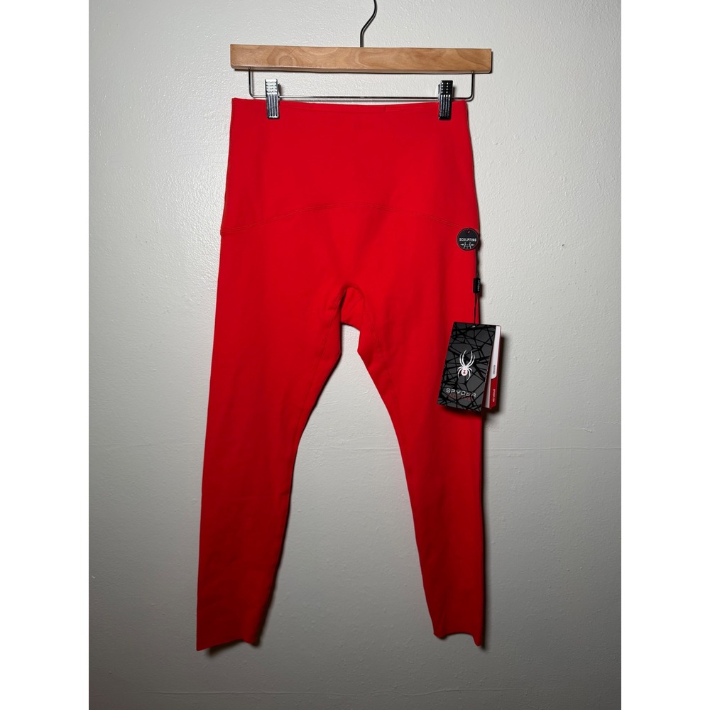 Spyder Active Women Red Sculpting High Rise Leggings SP6047 Small NWT $88